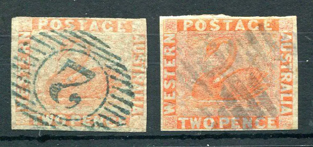 1860 2d pale orange & orange-vermilion. Both fine ... Image 1++