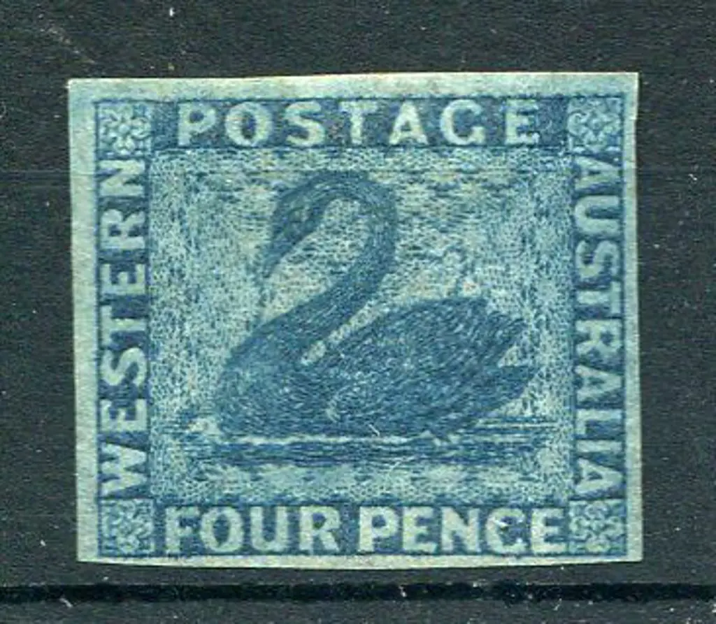1864 4d blue. Lovely clear 4 margin example with ... Image 1++