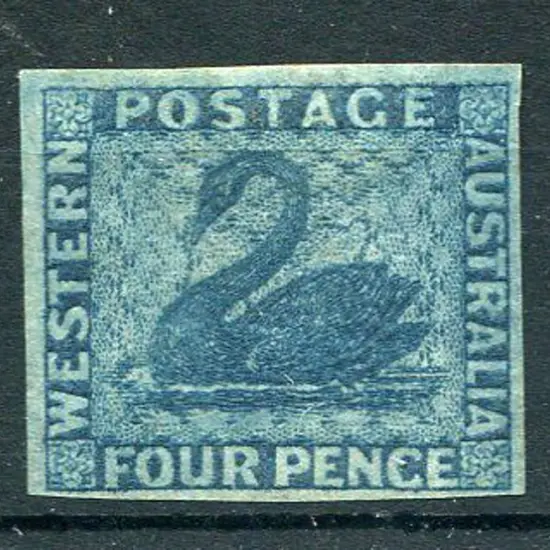 1864 4d blue. Lovely clear 4 margin example with ...