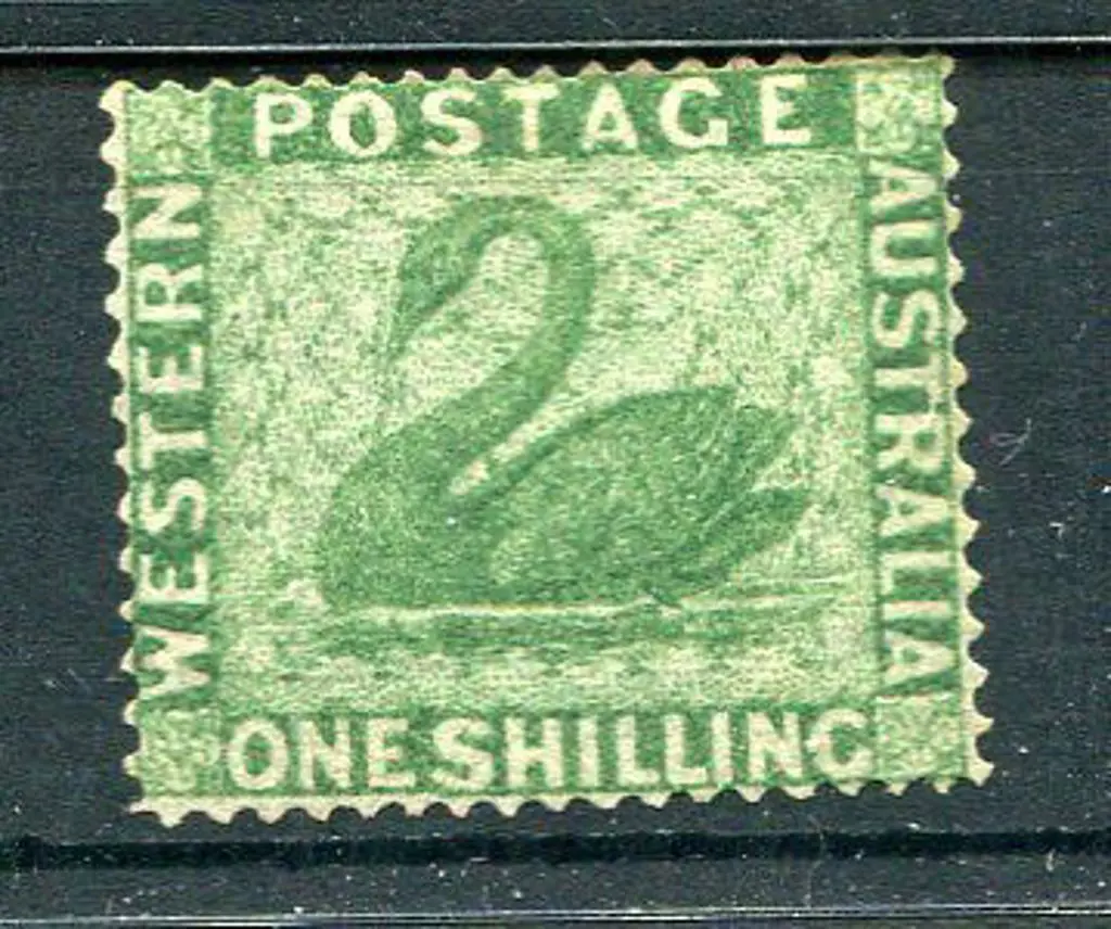 1861 1/- yellow-green with upright wmk. Unused, no ... Image 1++