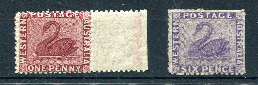 1863 1d carmine-rose, no wmk perf 13, right ... Image 1++