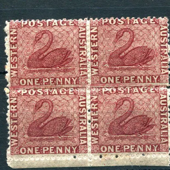 1863 1d carmine-rose, no wmk, perf 13 in bottom ...