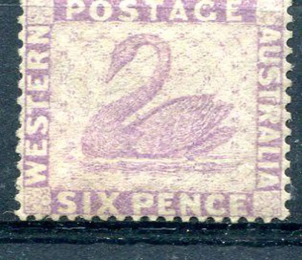 1877 6d lilac swan. MLH but only part o.g. & ... Image 1++