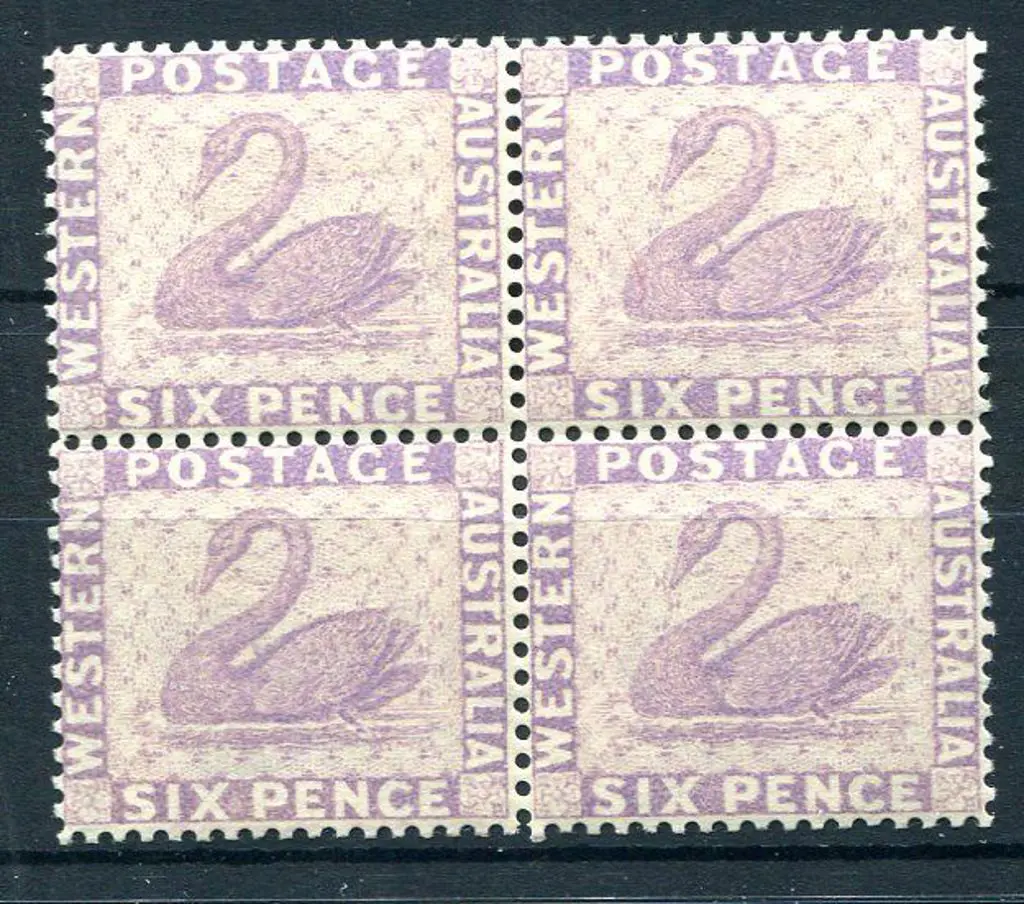 1882 6d reddish lilac MUH/MLH block of 4. Lovely ... Image 1++