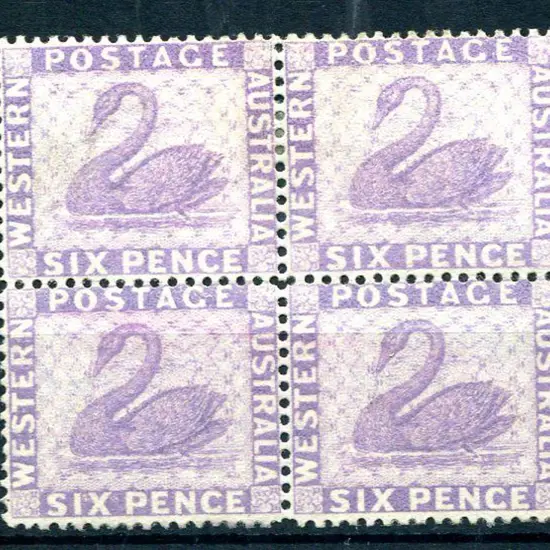 1884 6d lilac block of 4 unused without gum. ...