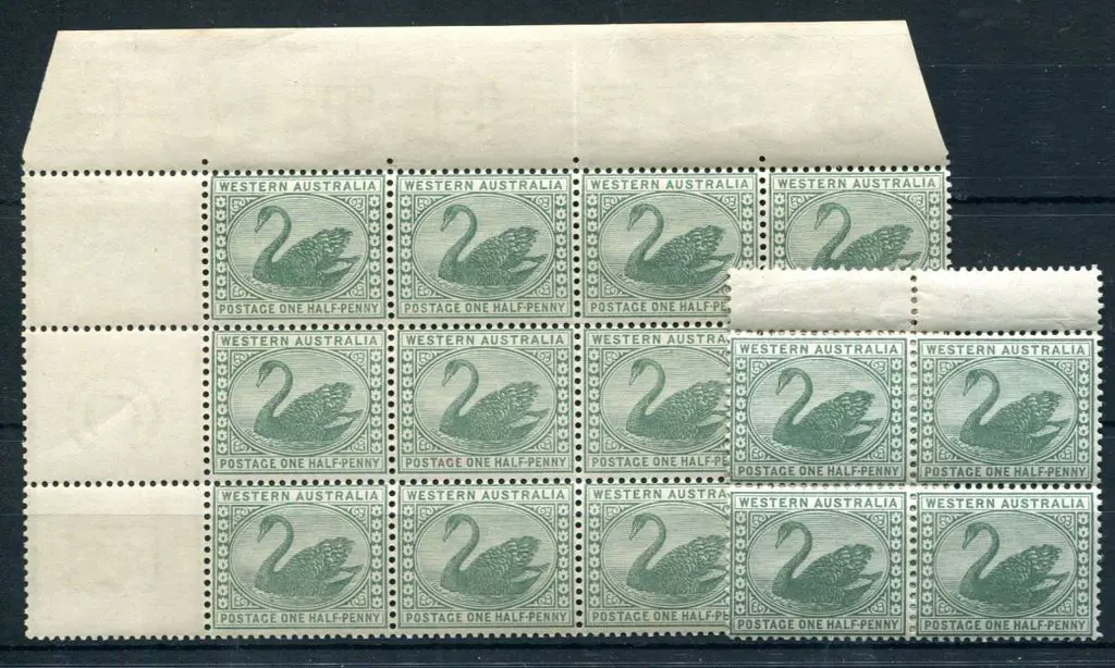 1885 ½d yellow-green. MUH block of 12 (4x3) hinged ... Image 1++