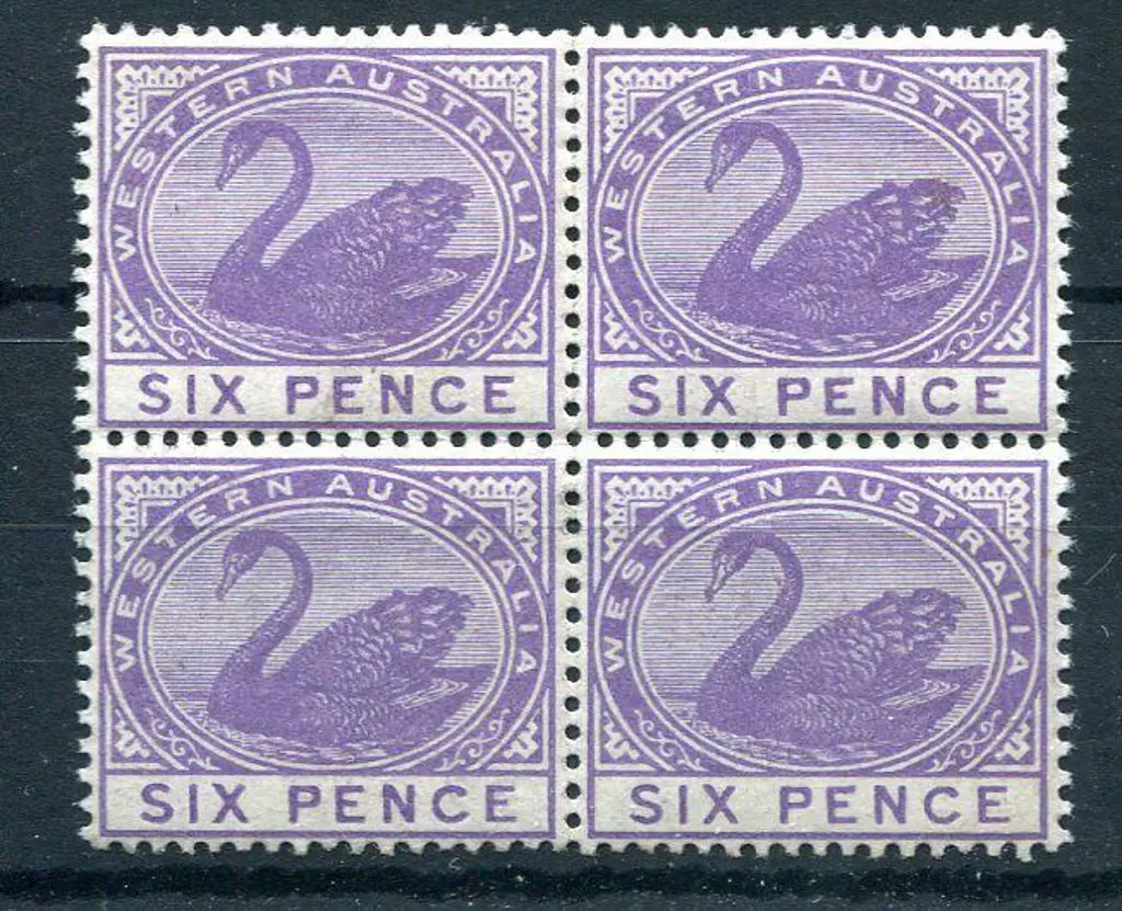 1893 6d bright violet block of 4. Fresh MUH. SG ... Image 1++