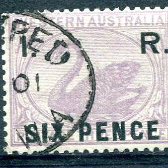 1893 6d on 3d "I.R." ovptd Postal Fiscal. Very ...