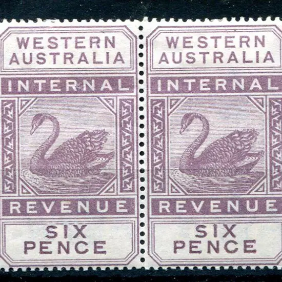1897 6d dull purple Internal Revenue, wmk W crown ...