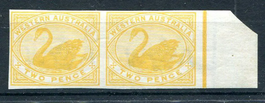 1899 2d bright yellow imperforate right margined ... Image 1++