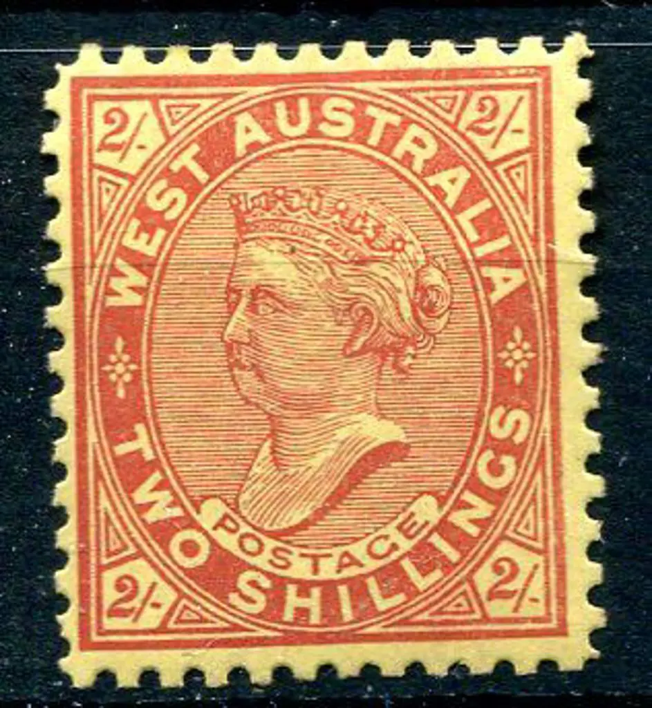 1902 2/- bright red/ yellow QV, perf 11. MLH, well ... Image 1++