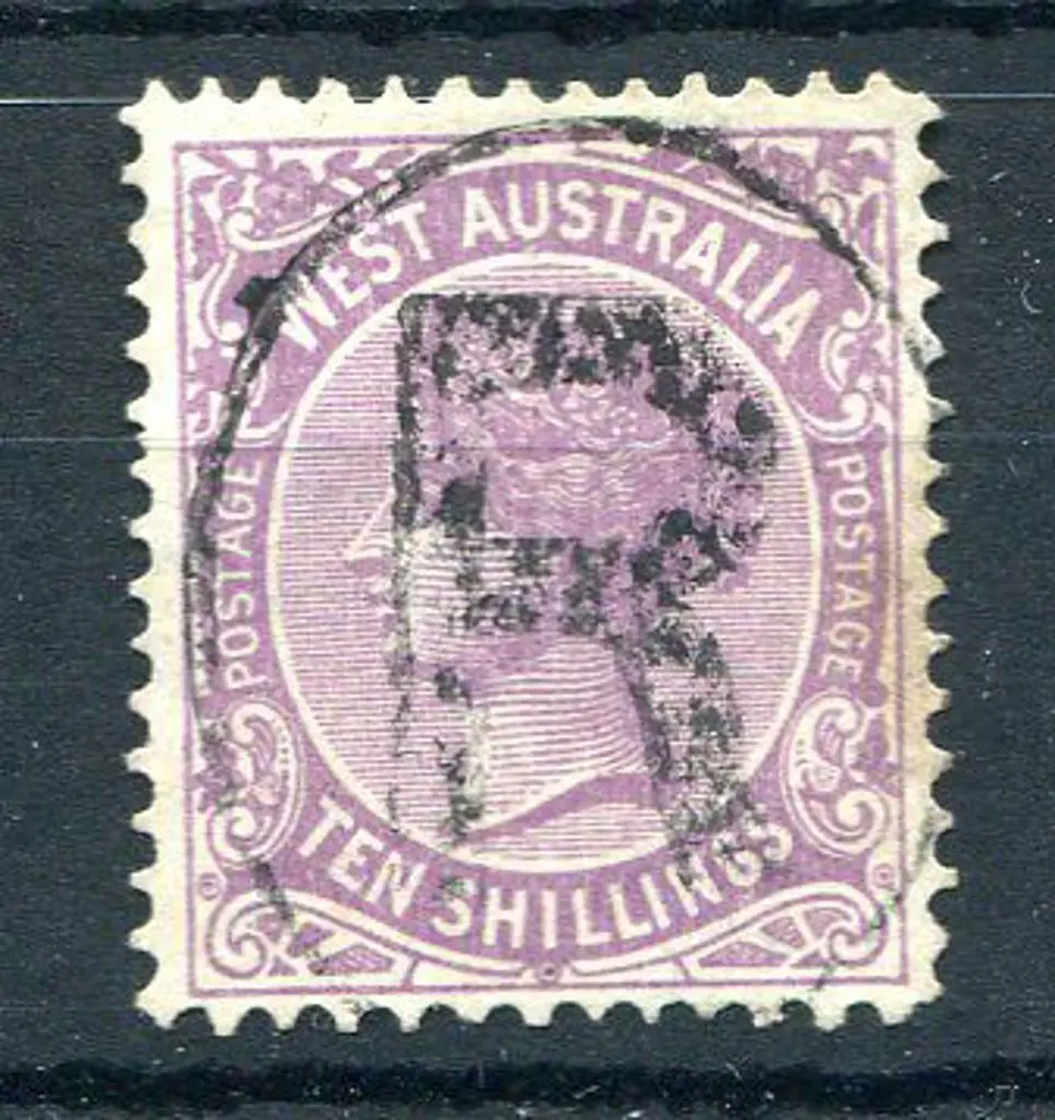 1902/11 10/- deep mauve. Fine used by light oval ... Image 1++