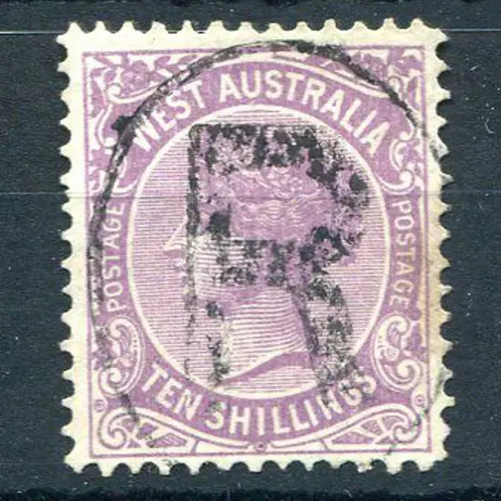1902/11 10/- deep mauve. Fine used by light oval ...