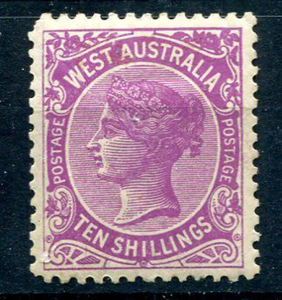 1910 10/- bright purple. MH with evenly toned gum ... Image 1++