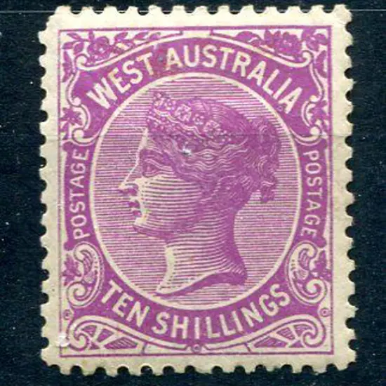 1910 10/- bright purple. MH with evenly toned gum ...