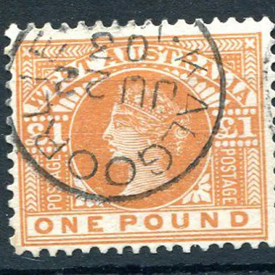 1902/12 £1 orange-brown with crisp 1903 Kalgoorlie ...