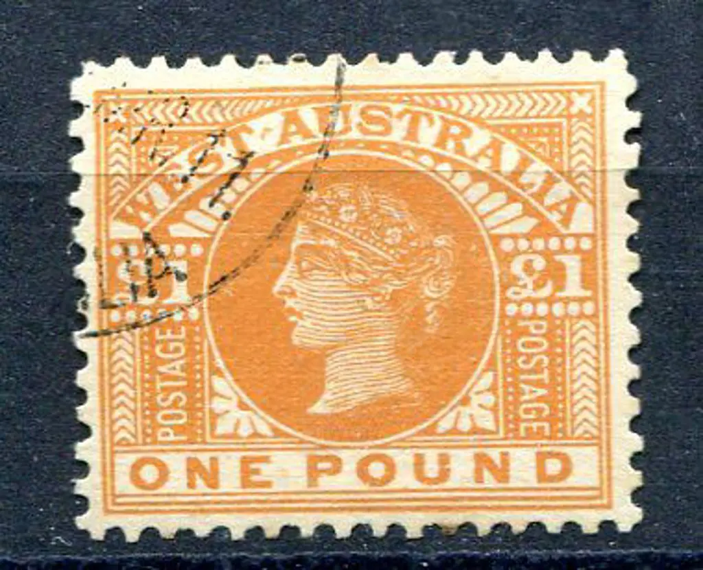 1909 £1 orange fine used with what appears to be a ... Image 1++