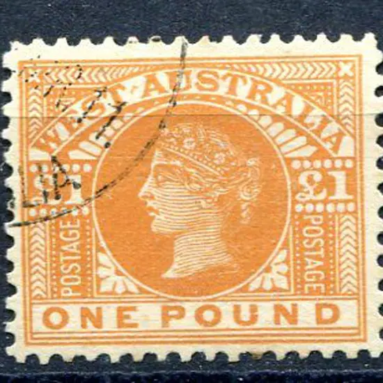 1909 £1 orange fine used with what appears to be a ...