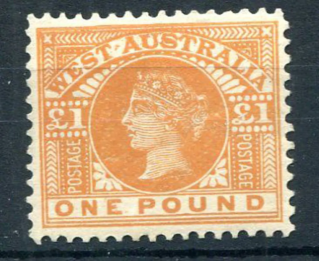 1909 £1 orange. MH/ MLH with part of 2 hinge ... Image 1++