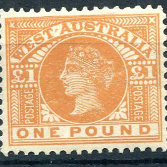 1909 £1 orange. MH/ MLH with part of 2 hinge ...
