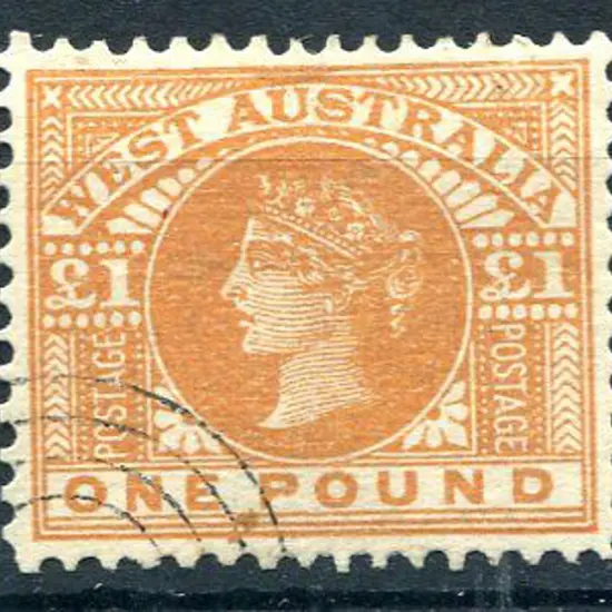 1909 £1 orange with Specimen UPU concentric circle ...