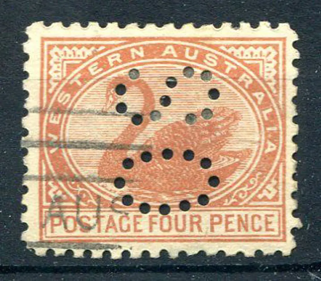1904 4d yellow-brown, perf. 11 & perfined "OS". ... Image 1++