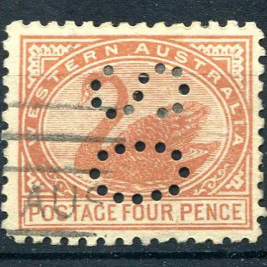 1904 4d yellow-brown, perf. 11 & perfined "OS". ...