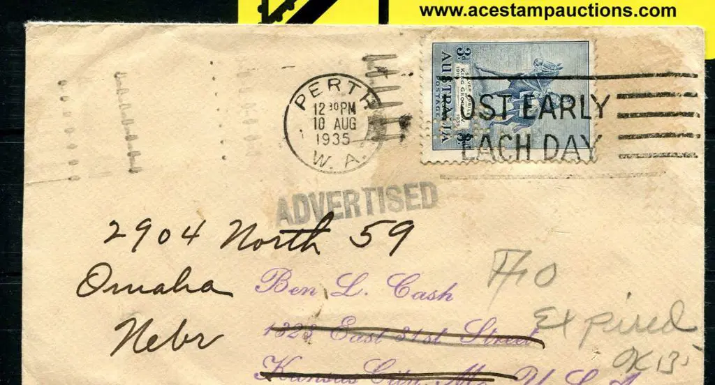 1935 (10th Aug) 3d SJ perfined "B/LTD" on Palace ... Image 1++