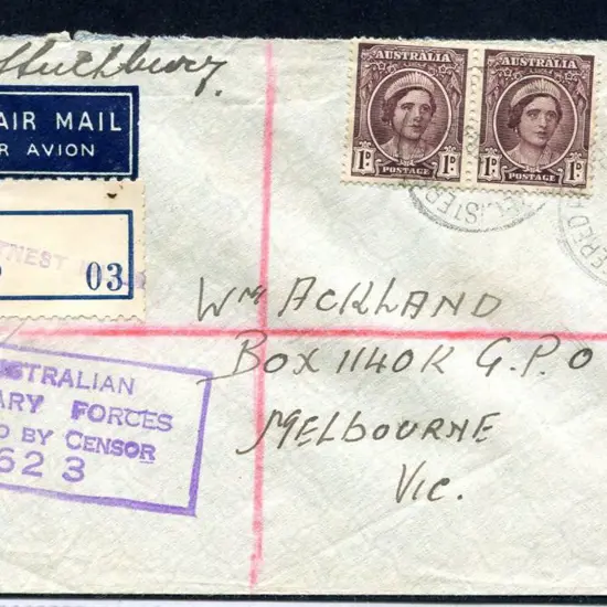 1943 (3rd Mar) Rottnest Island to Melbourne ...