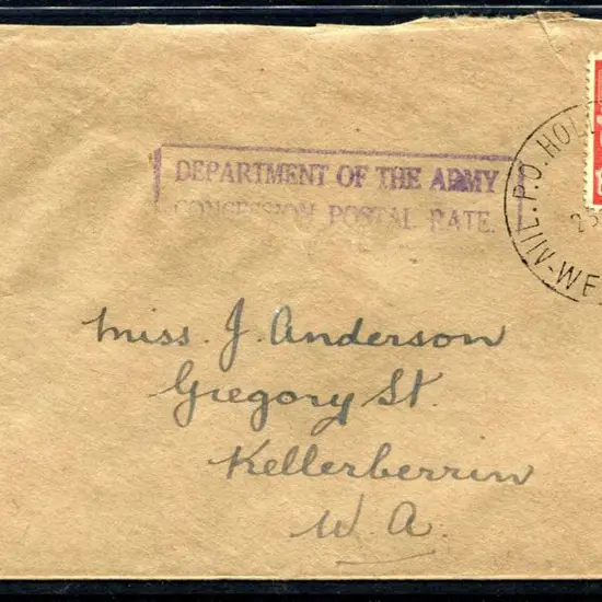 1945 (23rd July) Mil P.O. Hollywood cds HD1 ...