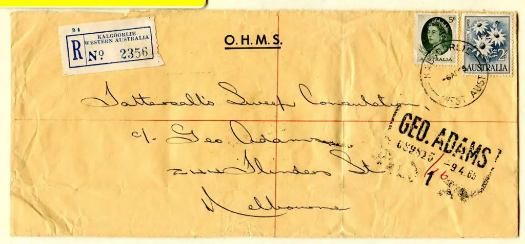 1950 (18th Sept) OHMS to Boulder (RTS), 1951 (12th ... Image 1++