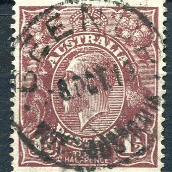 Beenup D26 90% strike on 1½d KGV purple brown for ...