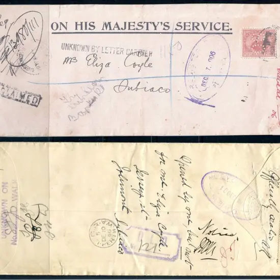 Subiaco Money Order Office on 1906 (7th Dec) OHMS ...