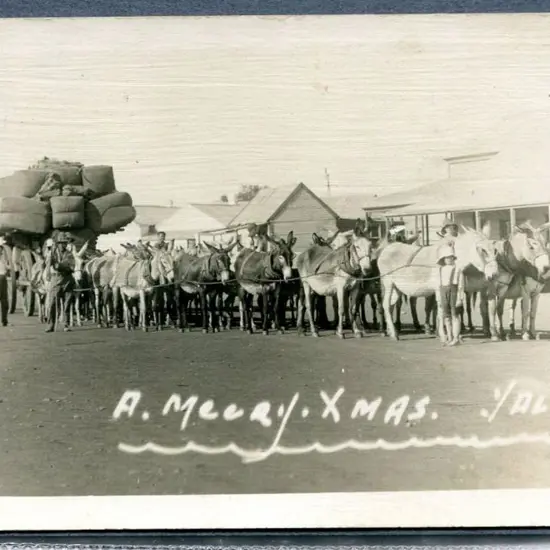 "A Merry Xmas, Yalgoo 1921" b&w unused Kodak ...