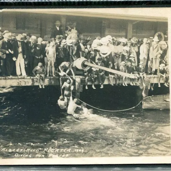 "Albany Week Regatta 1909 Diving for Plates" Third ...