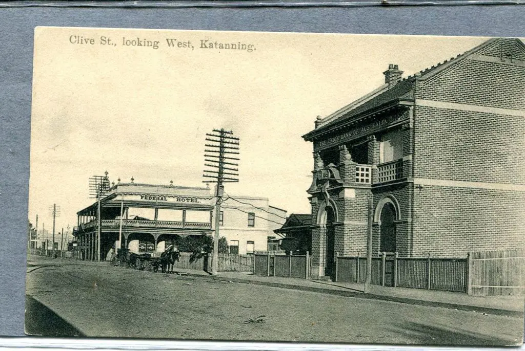 "Clive St, looking West, Katanning" b&w printed in ... Image 1++