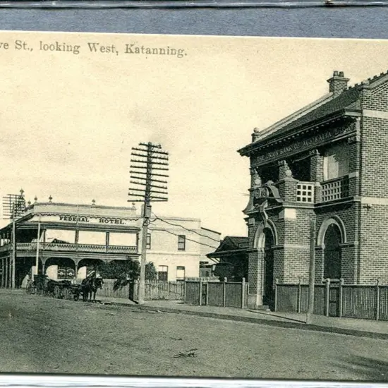 "Clive St, looking West, Katanning" b&w printed in ...