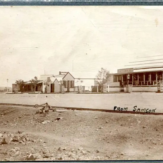 "From Samson 12½m" in m/s on this b&w photographic ...