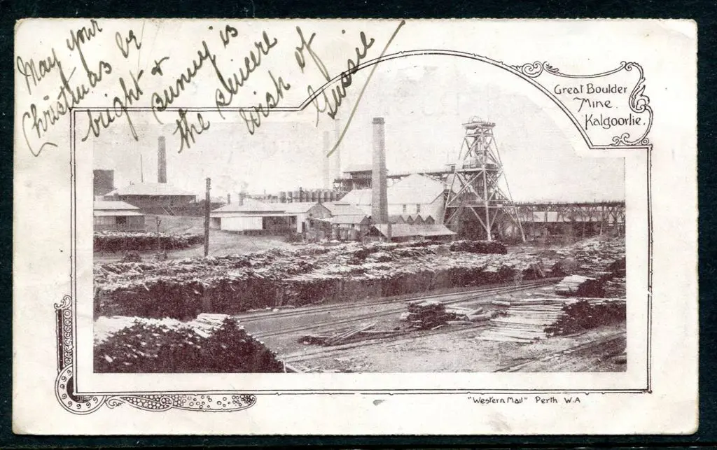 "Great Boulder Mine, Kalgoorlie" b&w Western Mail ... Image 1++