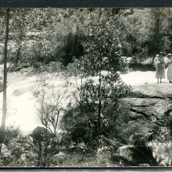 "Jarrahdale" showing women with babies by a small ...