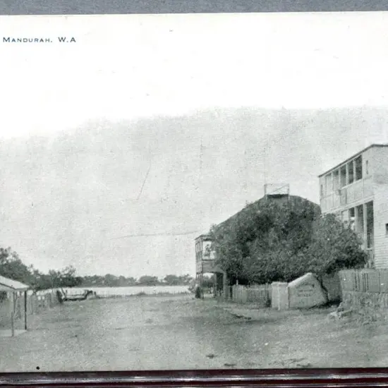 "Main Street Mandurah, WA" c1910 b&w with message ...