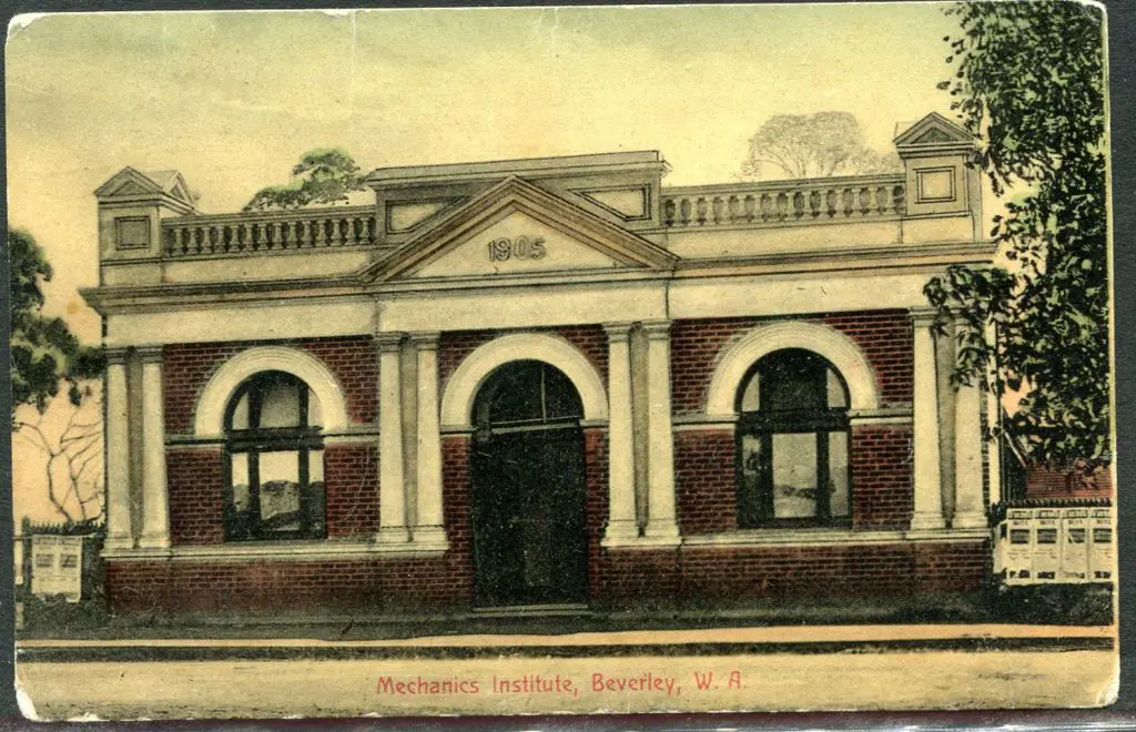 "Mechanics Institute, Beverley, W.A." colour H.R. ... Image 1++