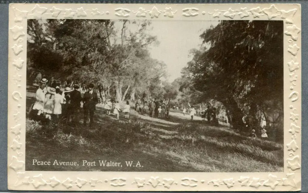 "Peace venue, Port Walter, W.A." embossed framed ... Image 1++