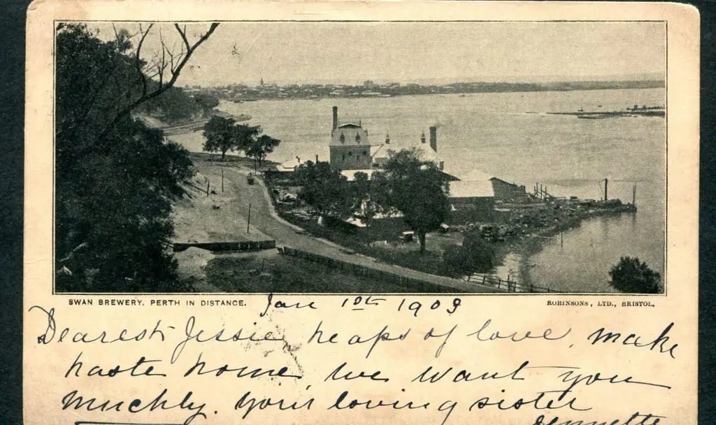 "Swan Brewery, Perth in distance" b&w Robinson ... Image 1++