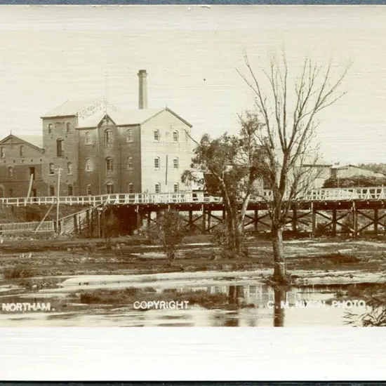"The Mill, Northam" b&w C.M. Nixon photo card with ...