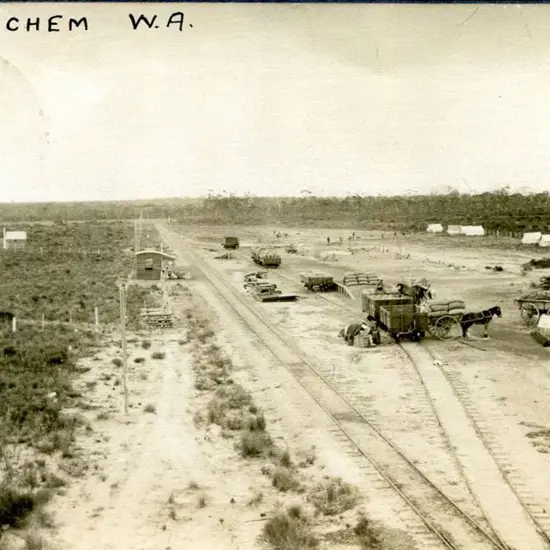 "Wyalkatchem WA" in ink m/s on front of this b&w ...