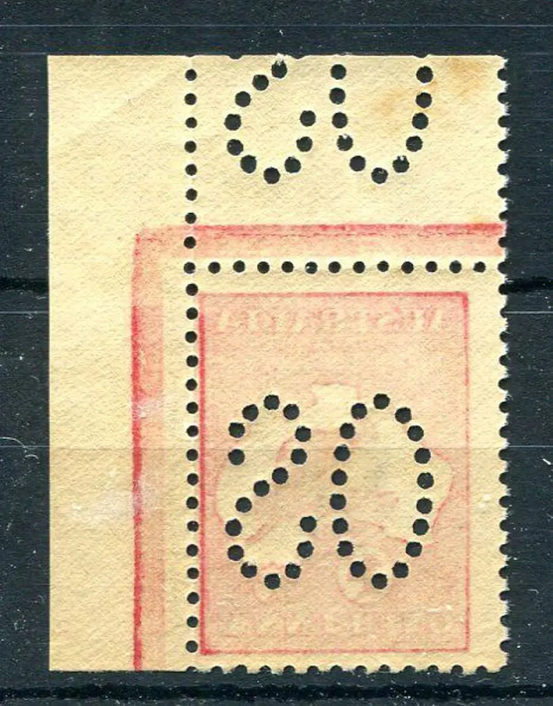 1913 1st Watermark 1d red, Die I, perfd large "OS" ... Image 1++