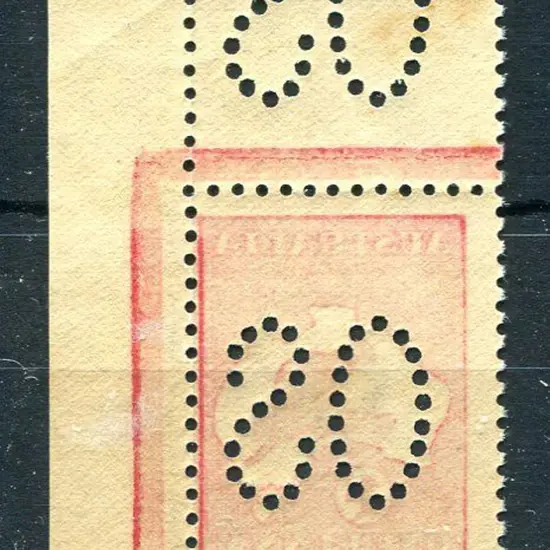 1913 1st Watermark 1d red, Die I, perfd large "OS" ...