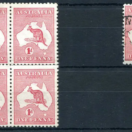 1913 1st Watermark 1d red, Die I, plate C ...