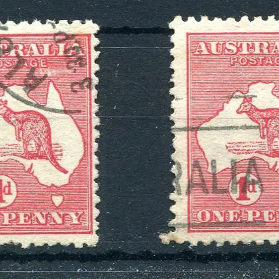 1913 1st Watermark 1d red, Die IIA with "white ...